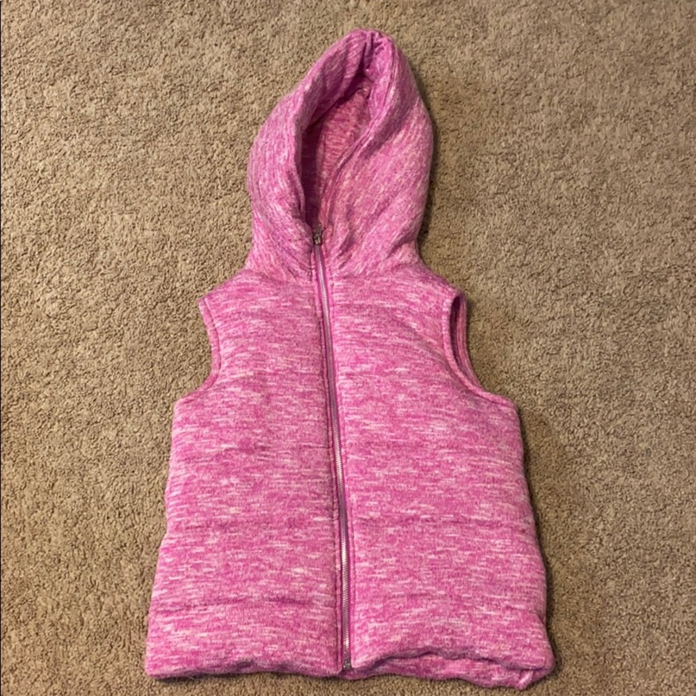 fluffy pink vest